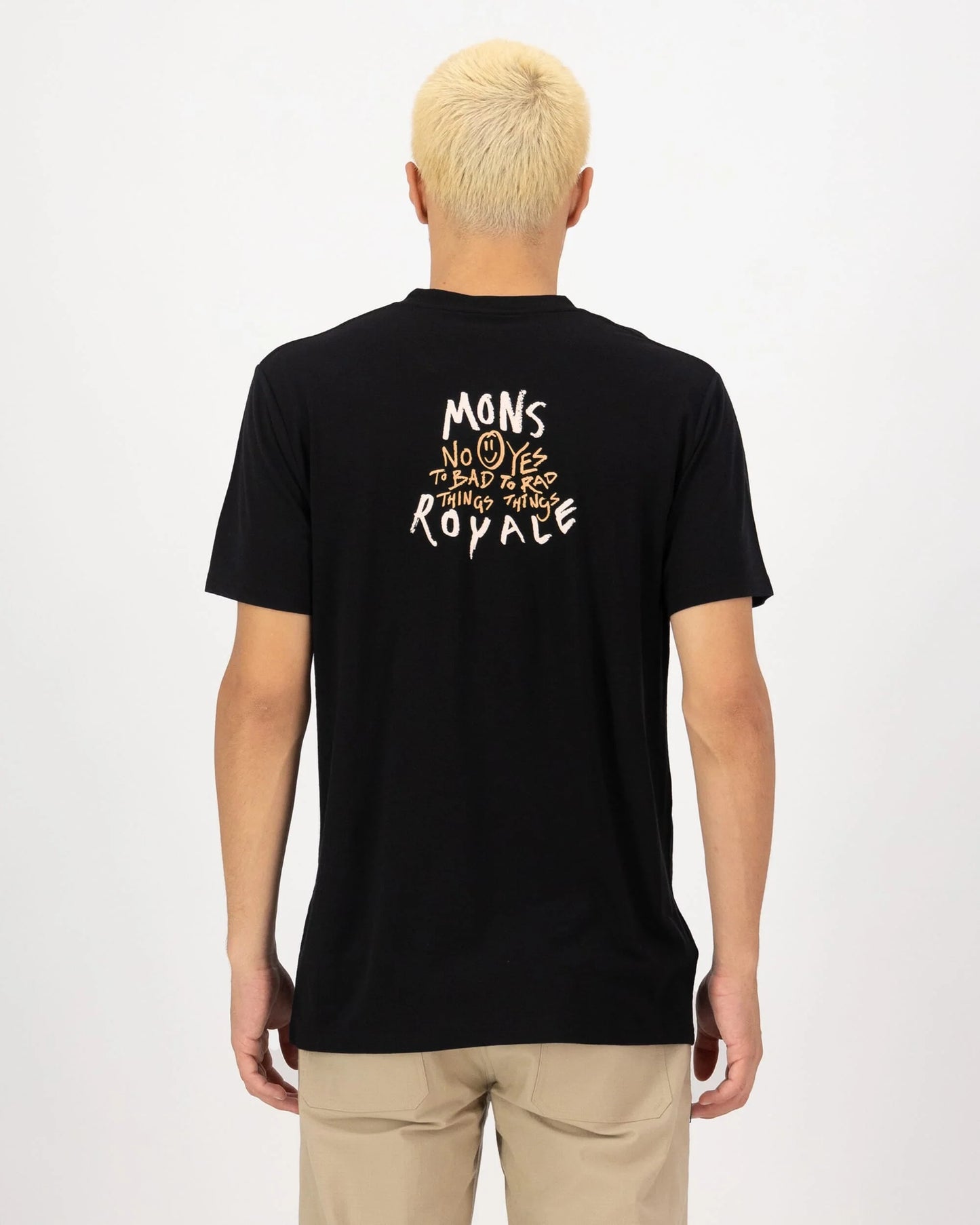Mons Royale Mens Icon Merino Classic T-Shirt Black 30%dis