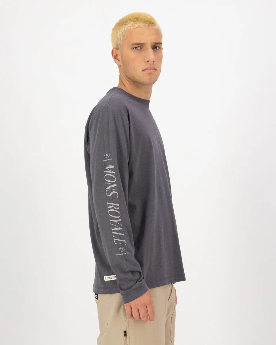 Mons Royale Mens Yonder Merino Organic Cotton Long Sleeve