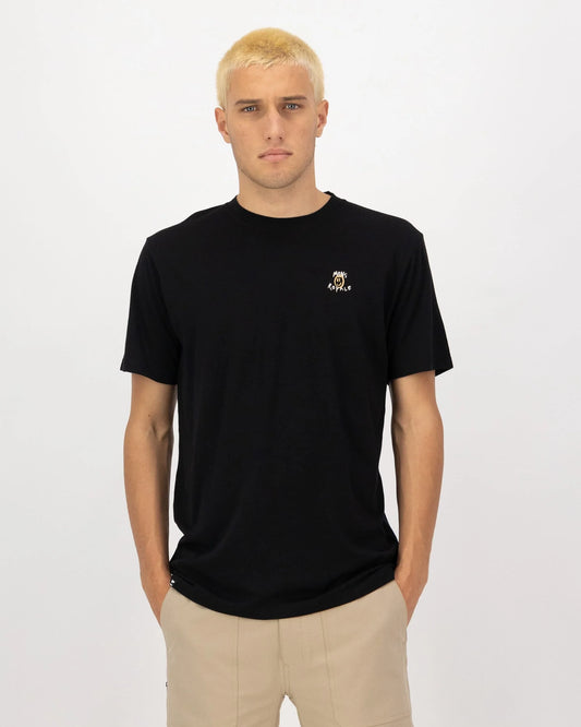 Mons Royale Mens Icon Merino Classic T-Shirt Black 30%dis